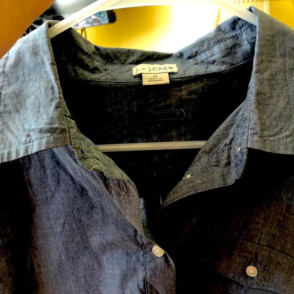Jcrew long denim shirt size M